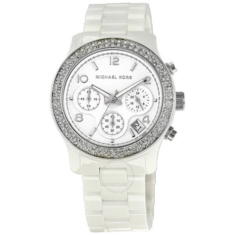 michael kors white watch mk5188|Michael Kors Runway White Dial White Ceramic .